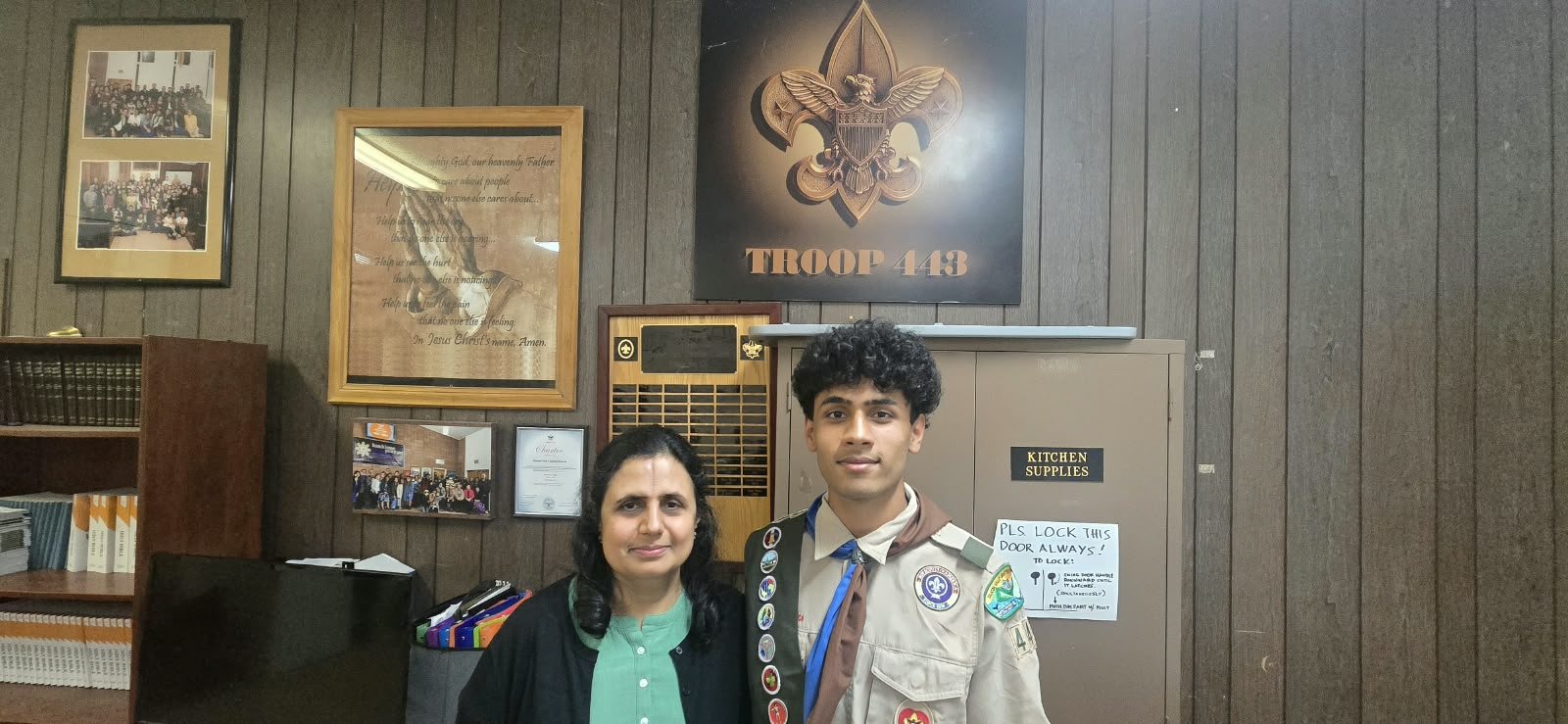 Pranav with his mother